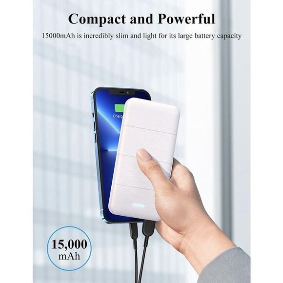 2 Pack Portable Charger Power Bank 1500mAh Dual USB - Picture 2 of 14